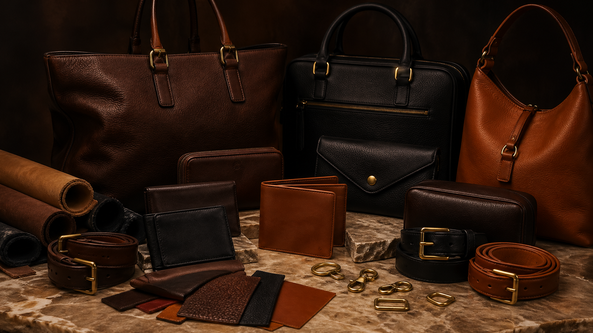 Premium leather goods collection for buyers
