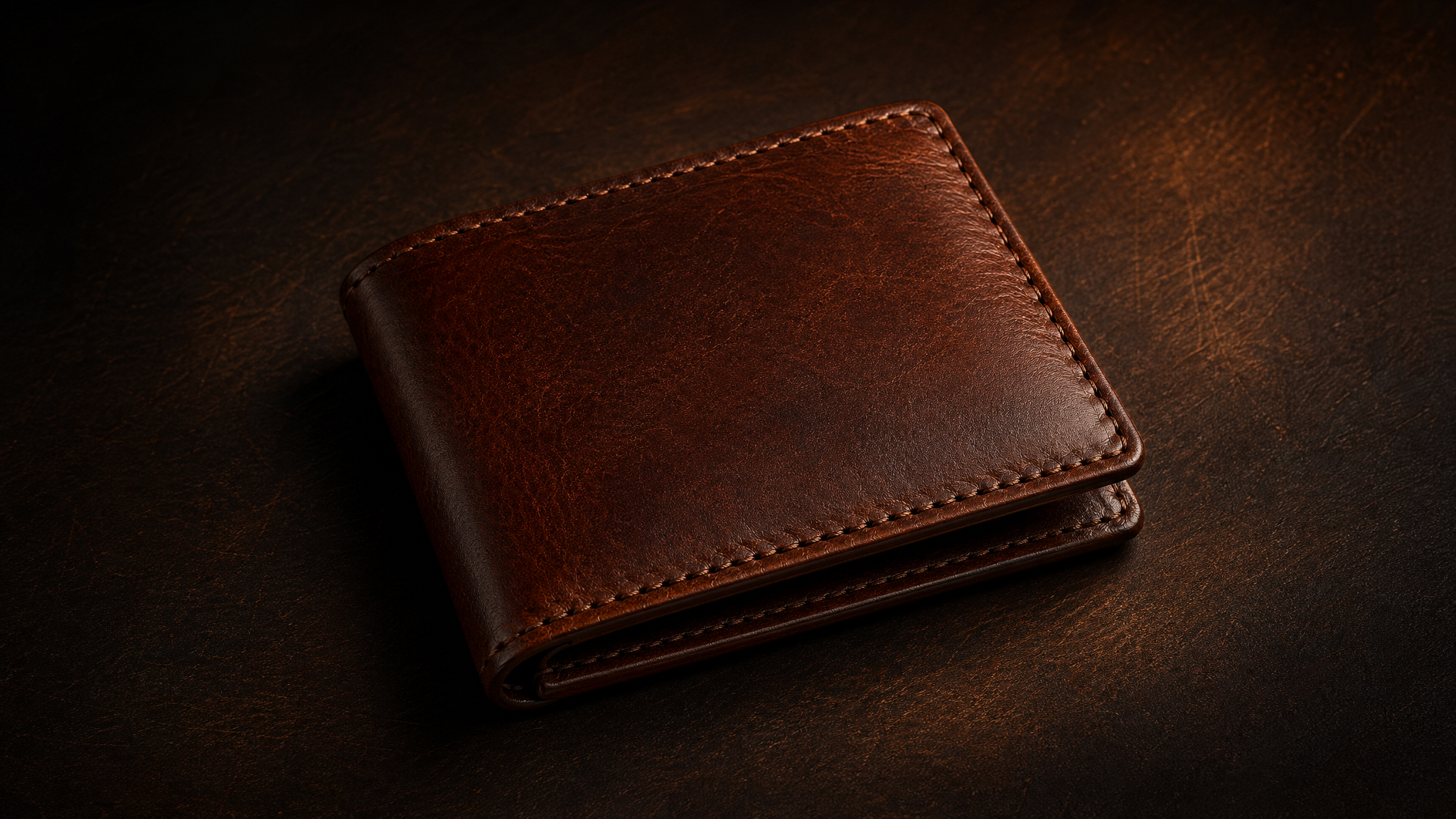 Leather goods making process: Finished wallet